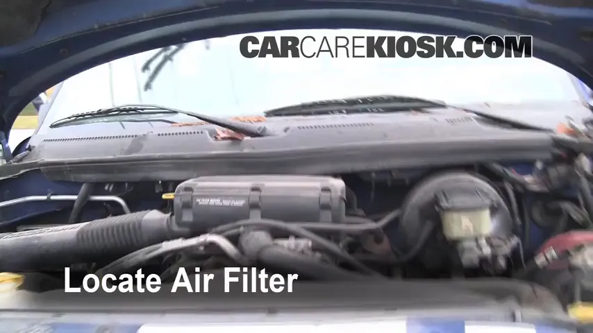 1997 Dodge Ram 2500 5.9L V8 Standard Cab Pickup Air Filter (Engine) Replace